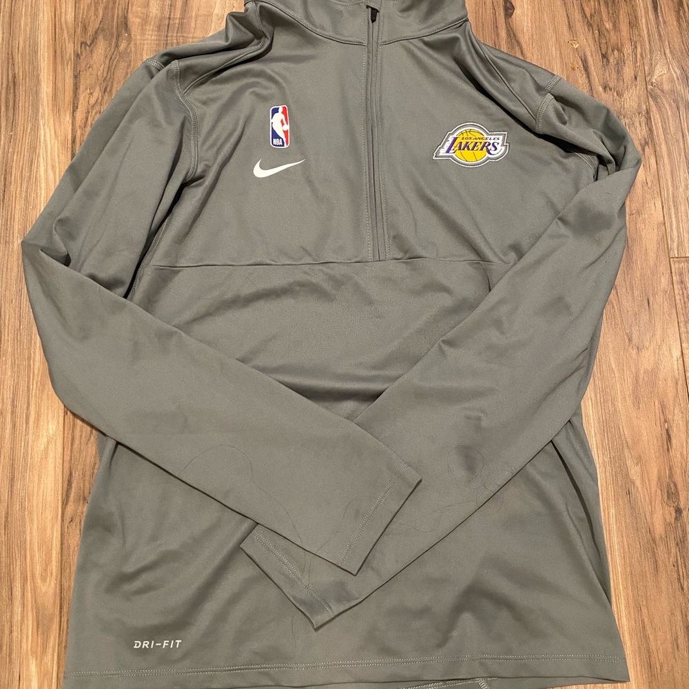 Nike Lakers Gray Quarter Zip Dri-Fit Sweater Pullover